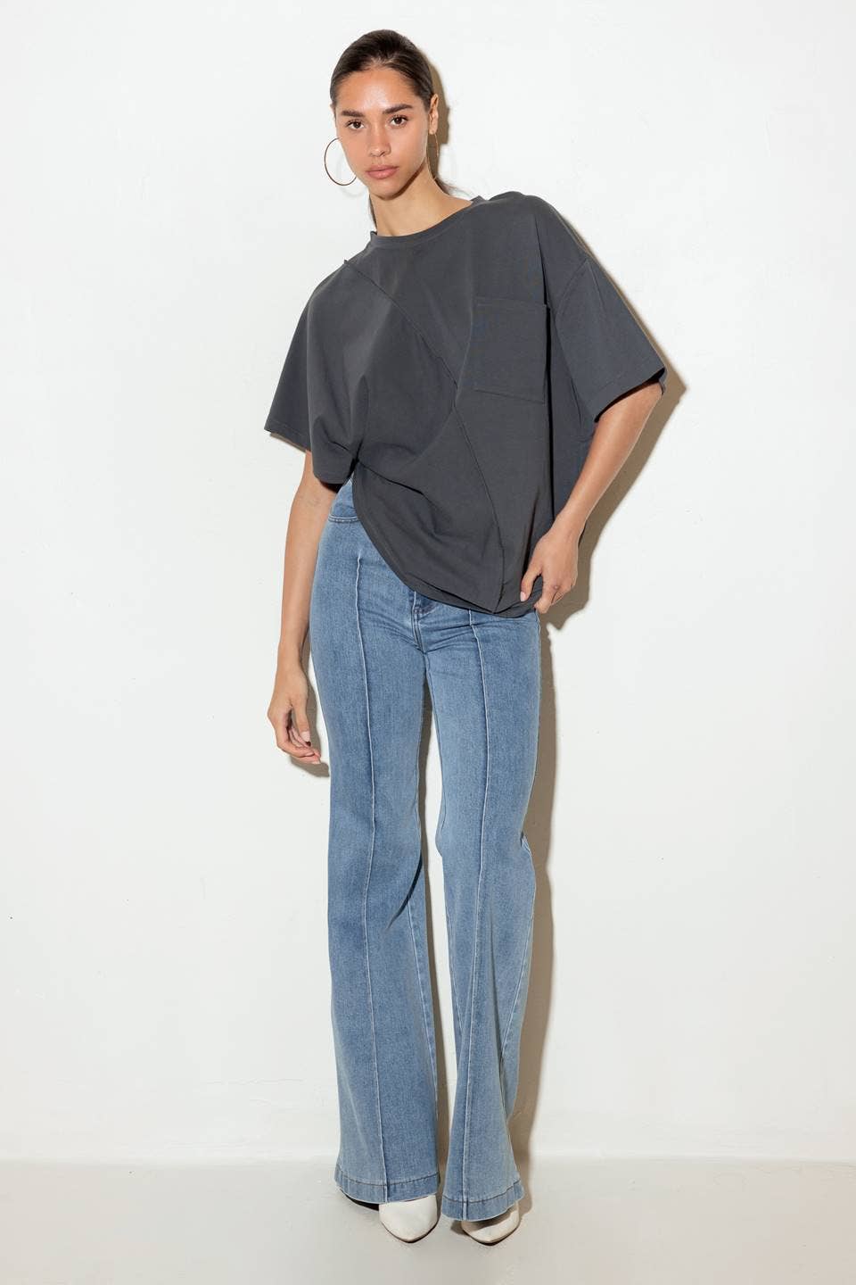 Asymmetric Hem Tee Shirt
