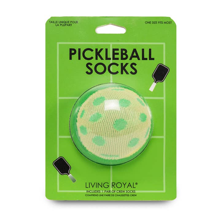 3D Packaged Crew Socks - Pickleball - Green