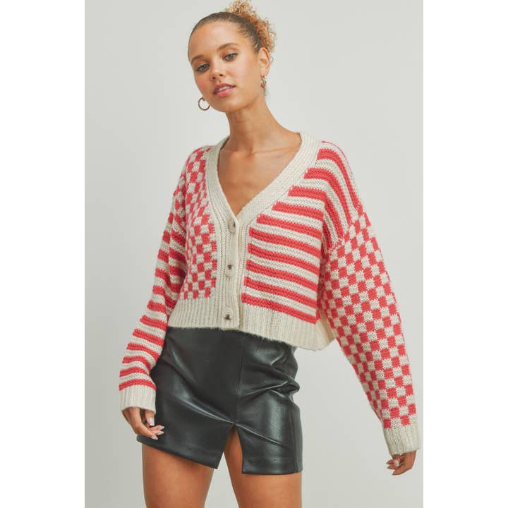 Red Stripe Cardigan