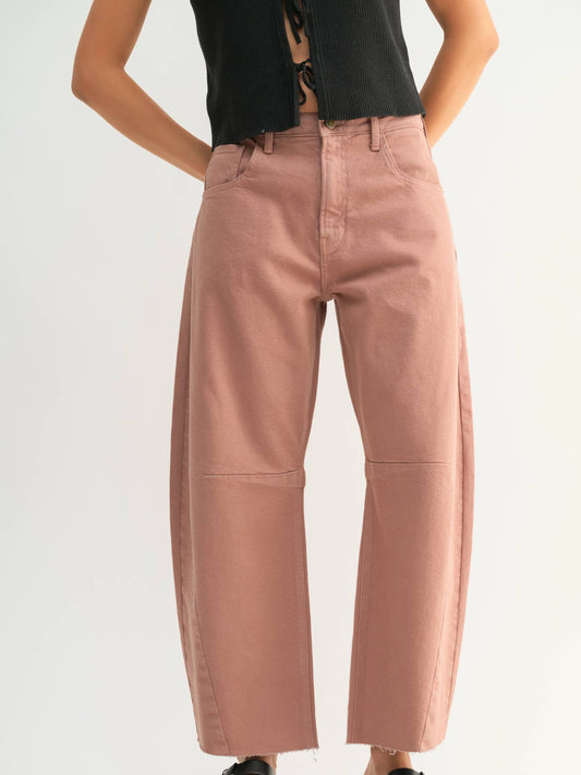 Barrel Jeans with Seams