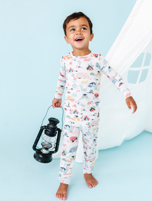 Kids Bamboo Pajamas -Desert Western Camper