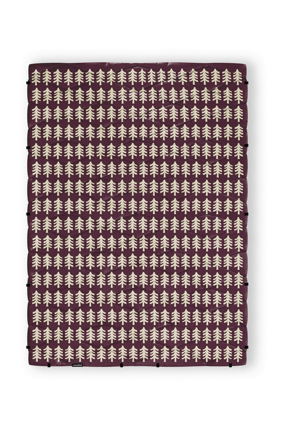 Nomadix Puffer Blanket: Fresh Pines Burgundy Beige