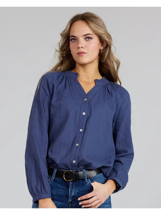 Tina Indigo Blouse