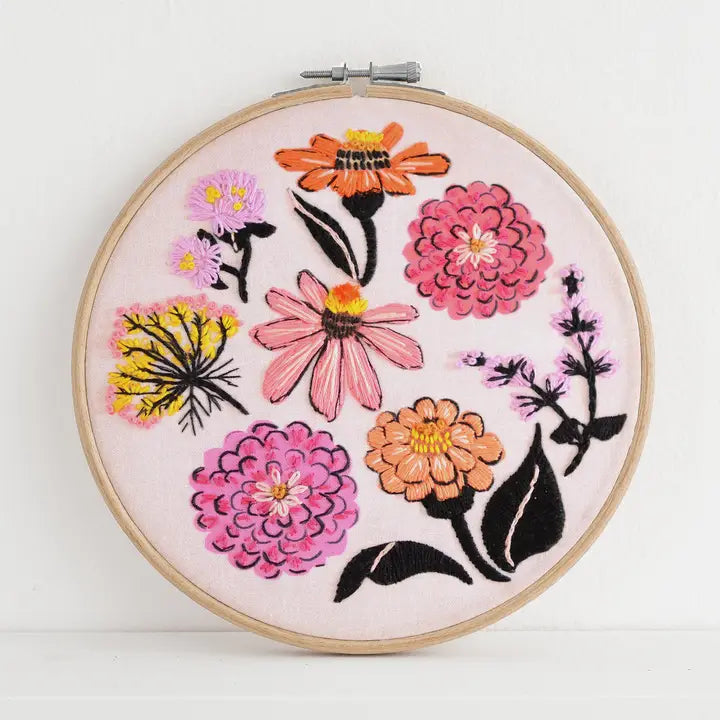 Zinnia Premium Embroidery Kit