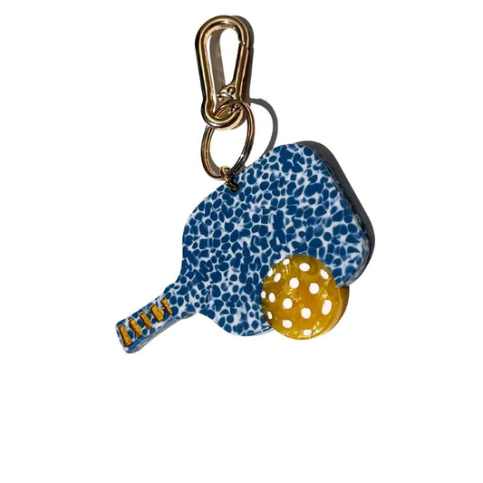 Hand-Painted Pickleball Bag Charm & Keychain