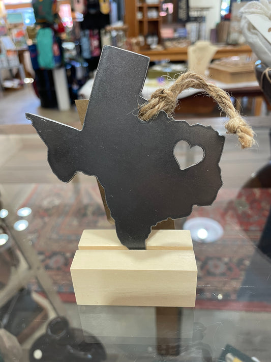 Athens "Heart of Texas" Steel Cut Christmas Ornament