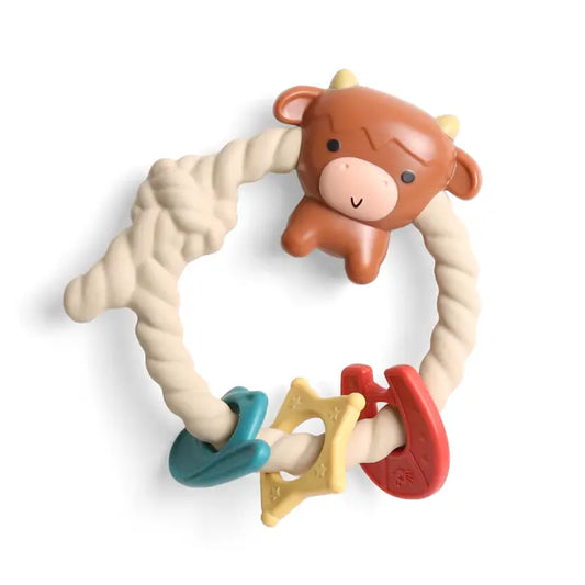 Highland Cow Silicone Teether Rattle