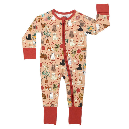 Cats Meow Cat Pets Bamboo Baby Pajamas