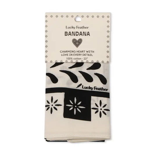 Happiness Bandanas - Black and White