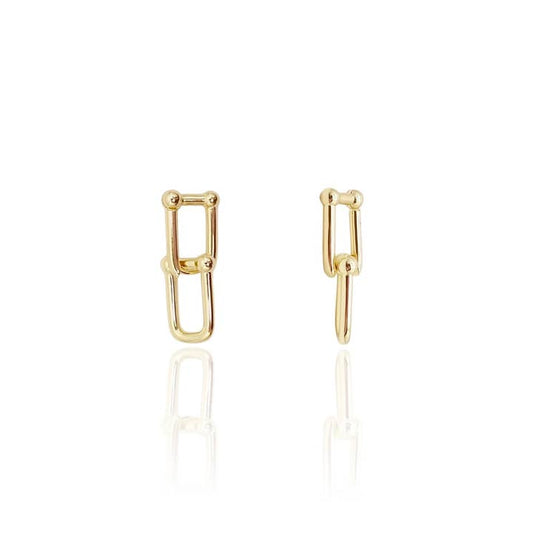 Short U Link Chain Earrings