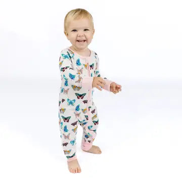 Wings of Paradise Butterflies Bamboo Baby Pajamas