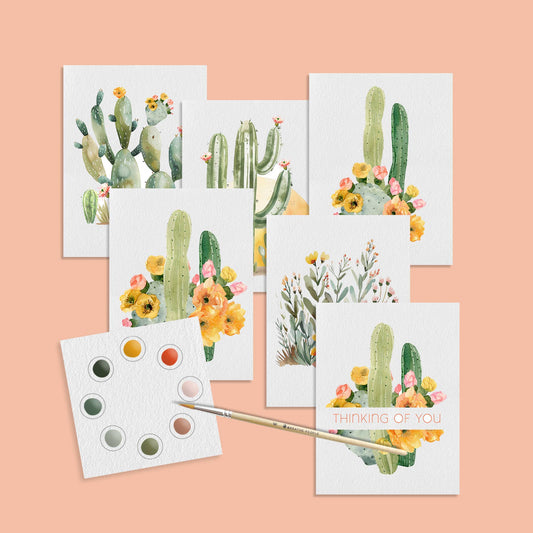 All in One Watercolor Mini Prints + Postcards: Desert Blooms