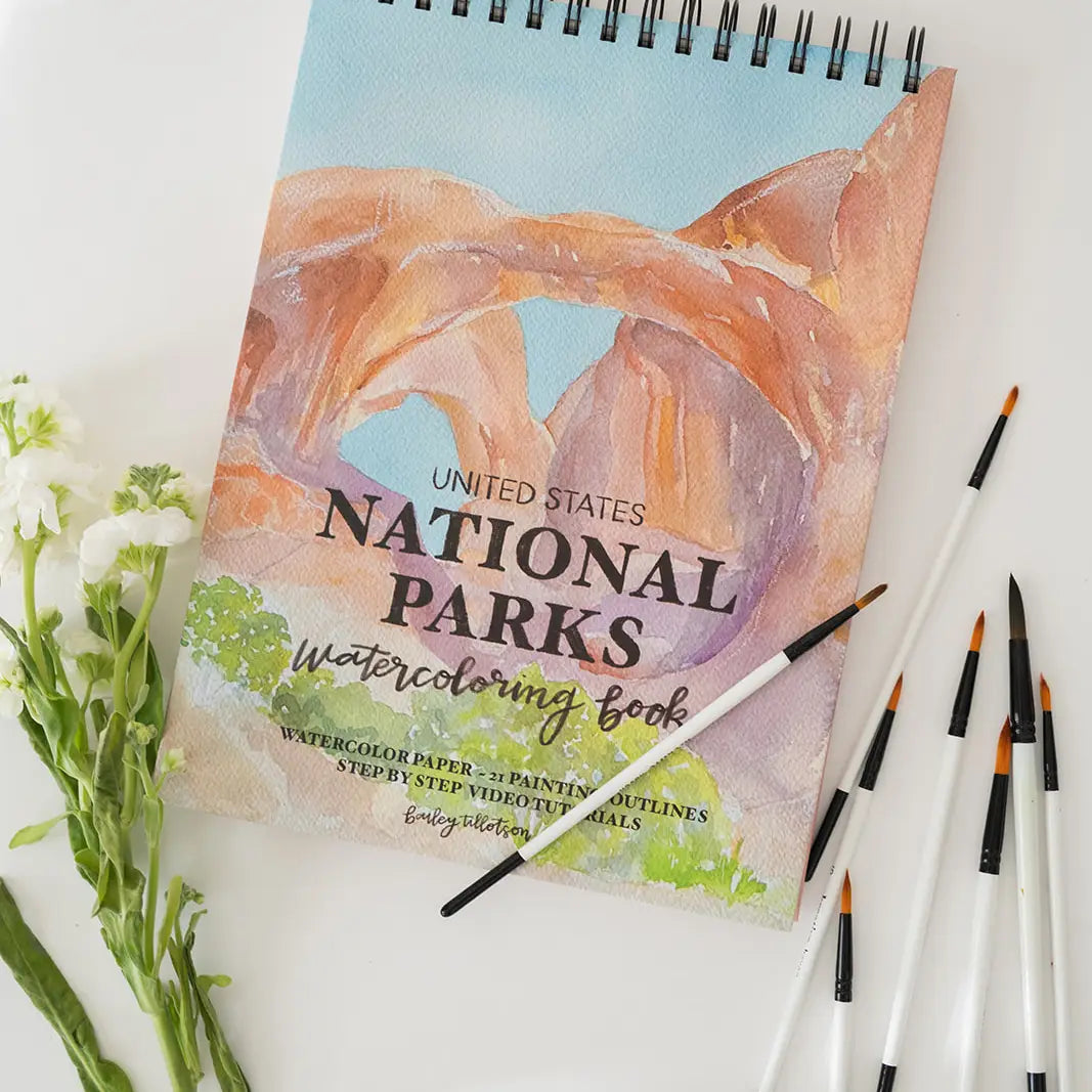 National Parks Watercoloring Book