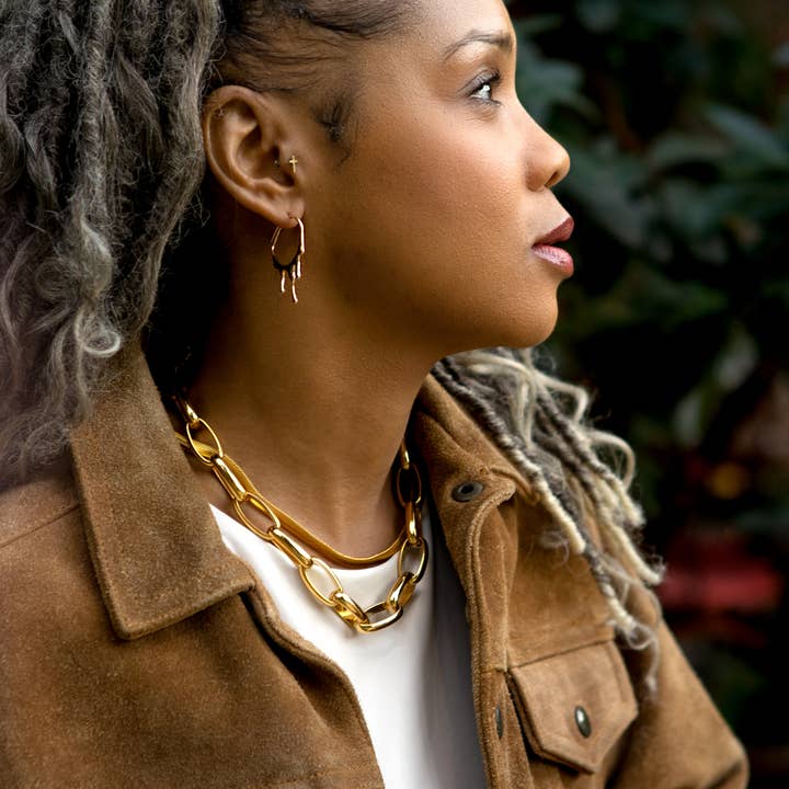 Pretty in Link 24K Gold Plated Necklace