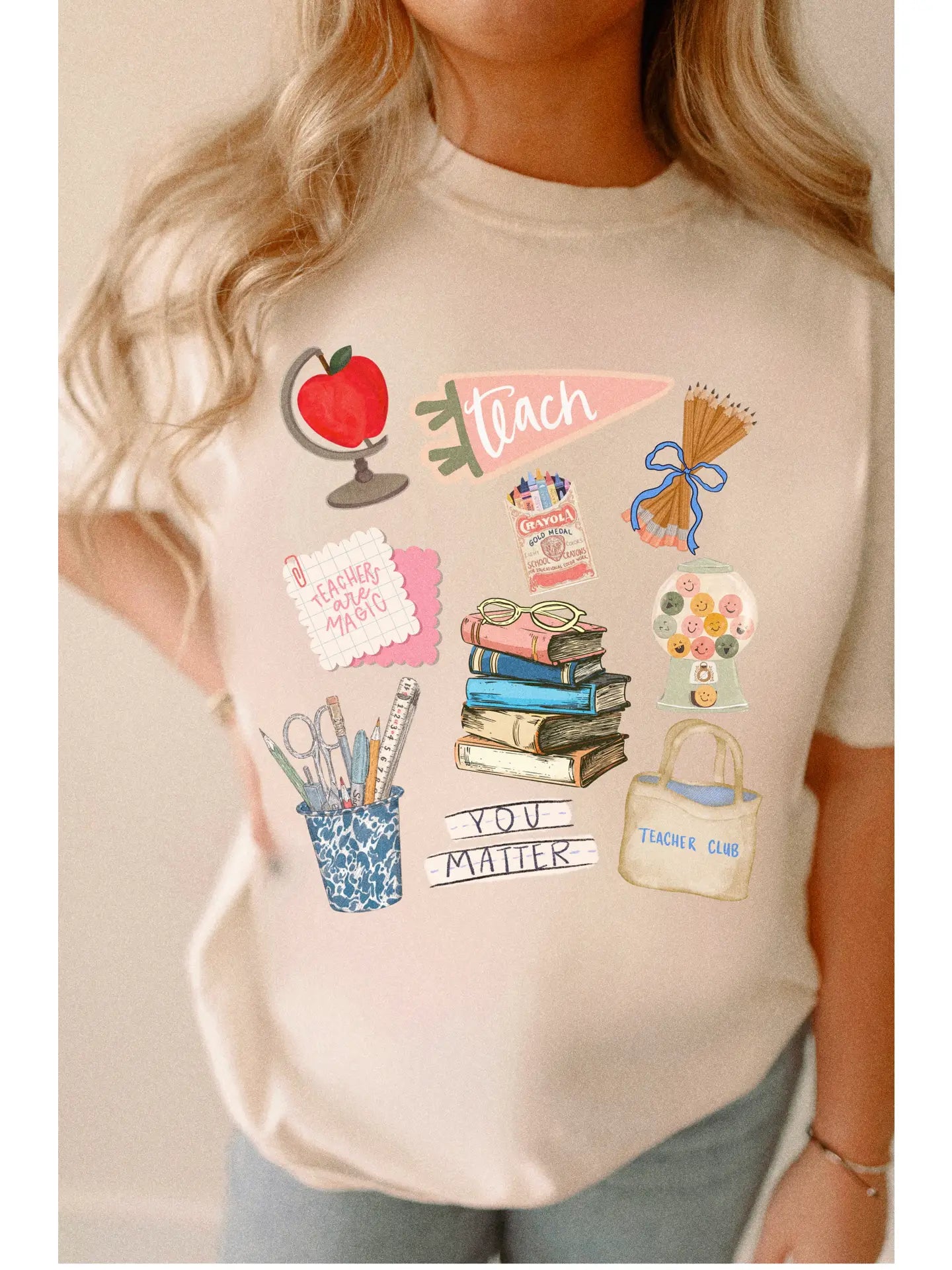 Teachers Collage Graphic Tee