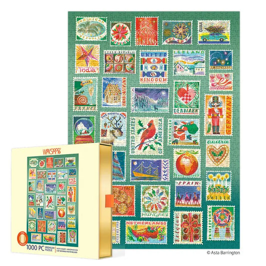 Seasonal Stamps 1000 Piece Christmas Puzzle