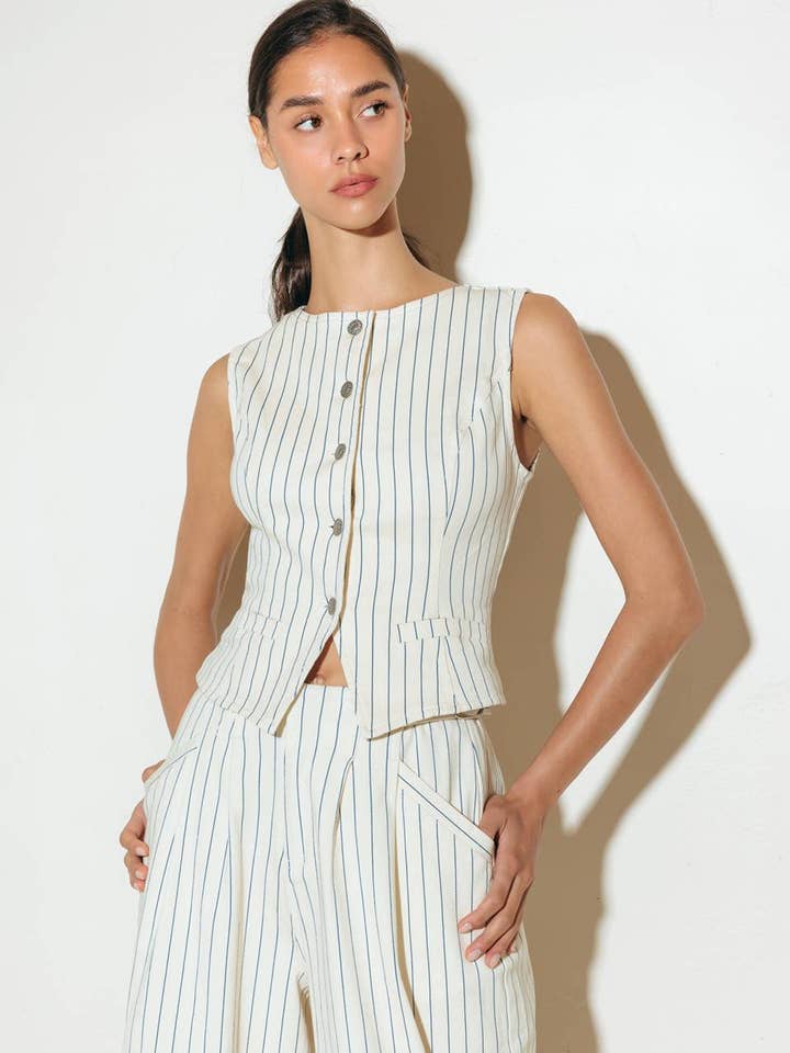 Contemporary Striped Vest