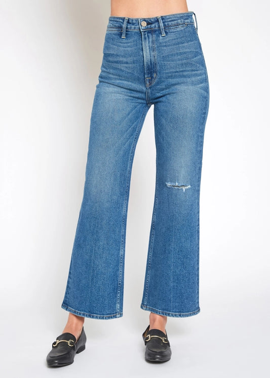 Queen High Rise Crop Wide Leg Jeans