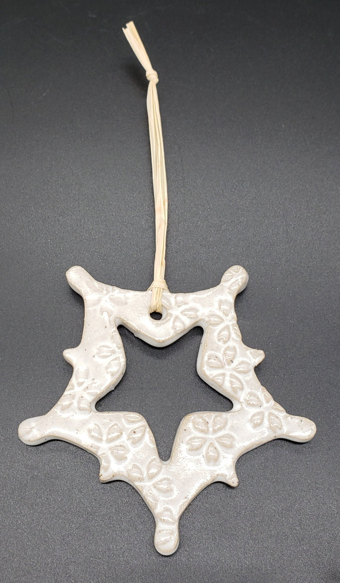 Snowflake Handmade Stoneware Ornaments