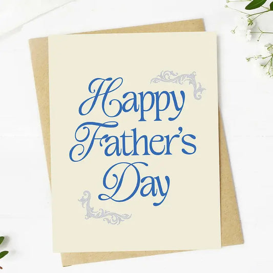 Happy Father's Day Text Greeting Card