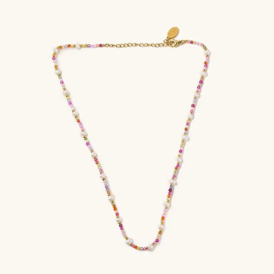 Penelope Pearl Pink Beaded Necklace