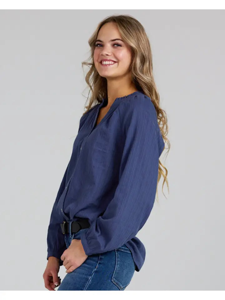 Tina Indigo Blouse