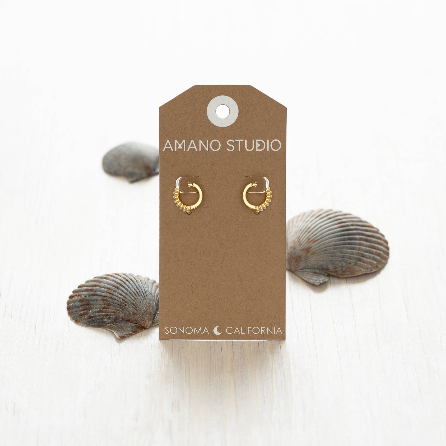 Tiny 10mm Pearl Huggie Hoops