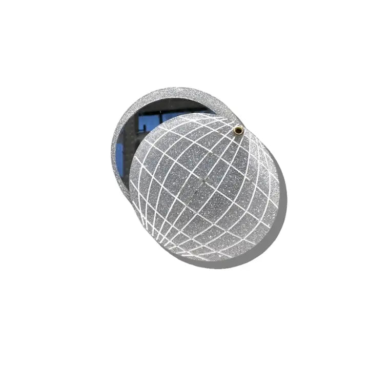 Hand-Painted Disco Ball Compact Mirror