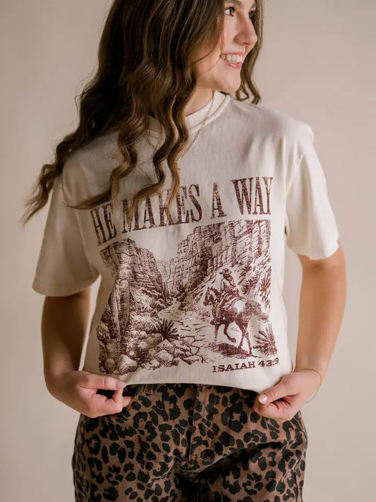 He Makes A Way Tee | Women's Christian Tee