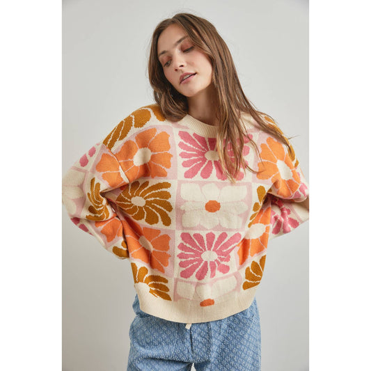 Floral Intarsia Sweater