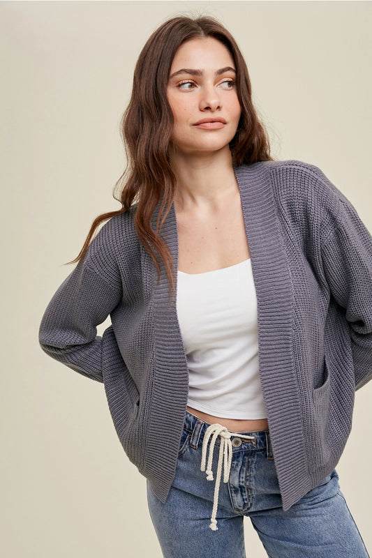 Pocketed Sweater Cardigan
