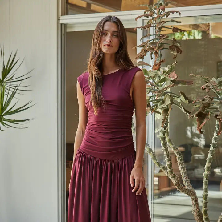 Ruched Side Sleeveless Dress