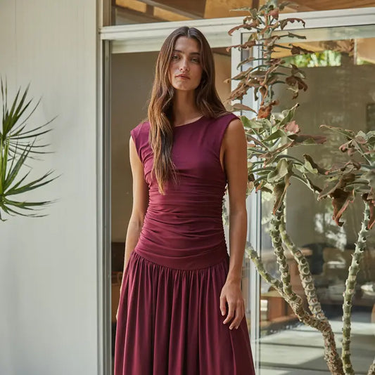 Ruched Side Sleeveless Dress