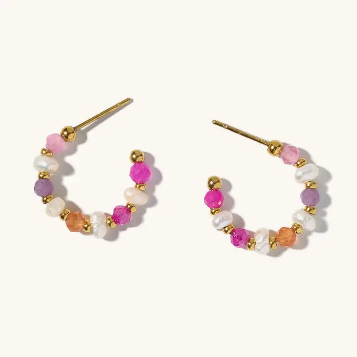 Mini Multi Bead Hoops