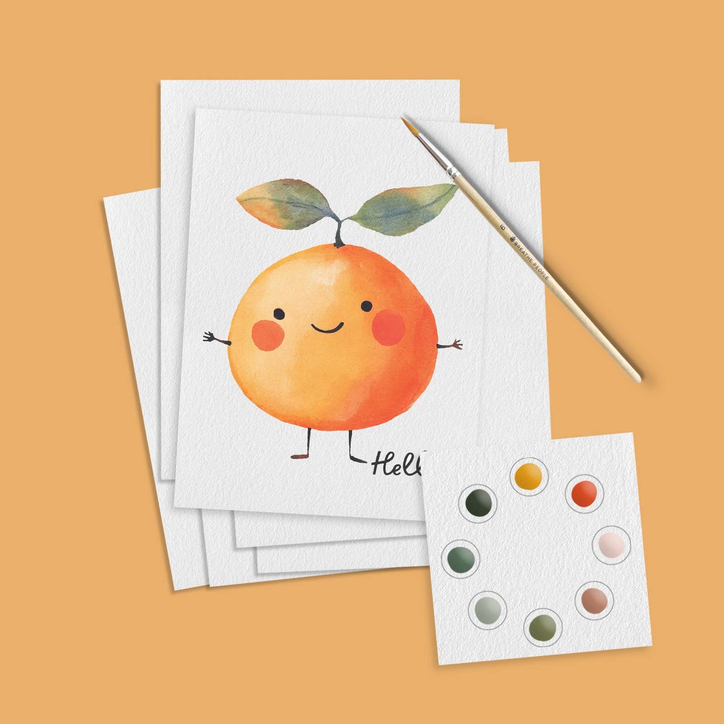 All in One Kids Watercolor Mini Prints + Postcards: Fruits