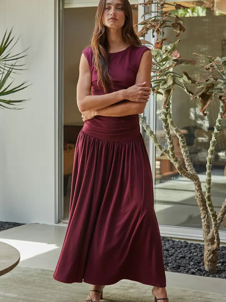 Ruched Side Sleeveless Dress