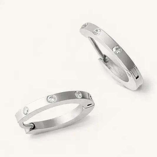 Skinny Corinne Huggies- Silver