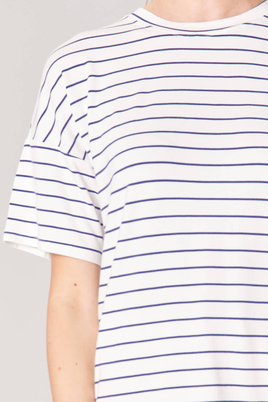 Striped Everyday Short Sleeve Jersey Knit T Shirt