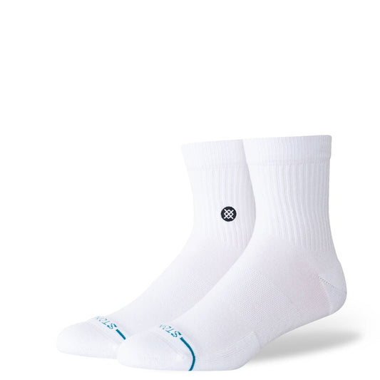 Icon Quarter Socks  - White