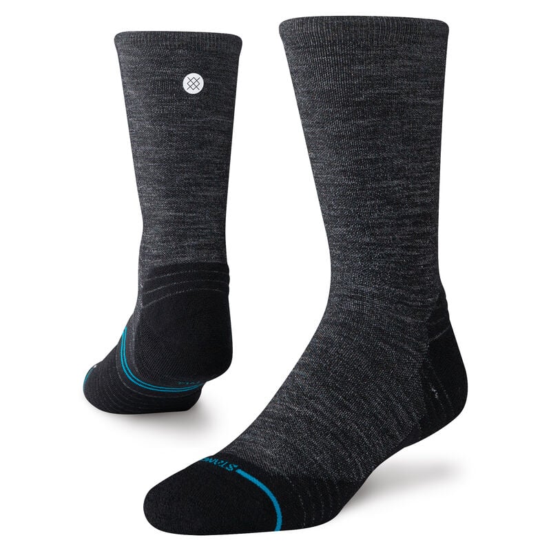 Light Wool Crew Socks - Black