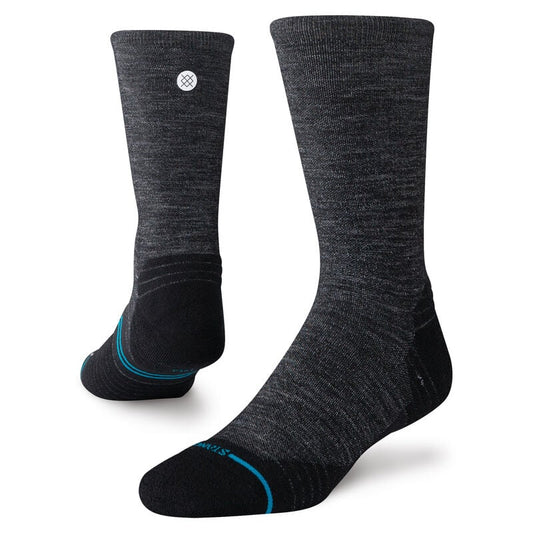 Light Wool Crew Socks - Black