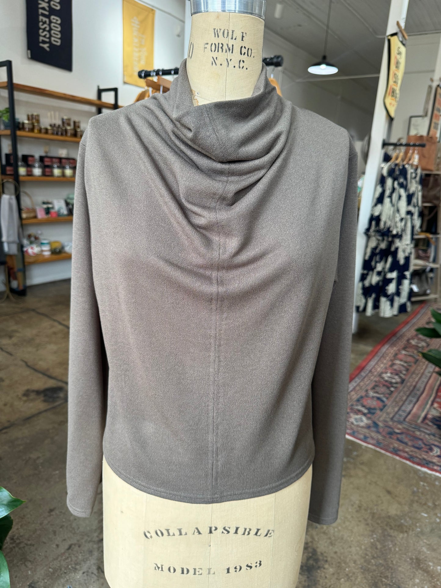 Cowl Neck Loose Fit Top