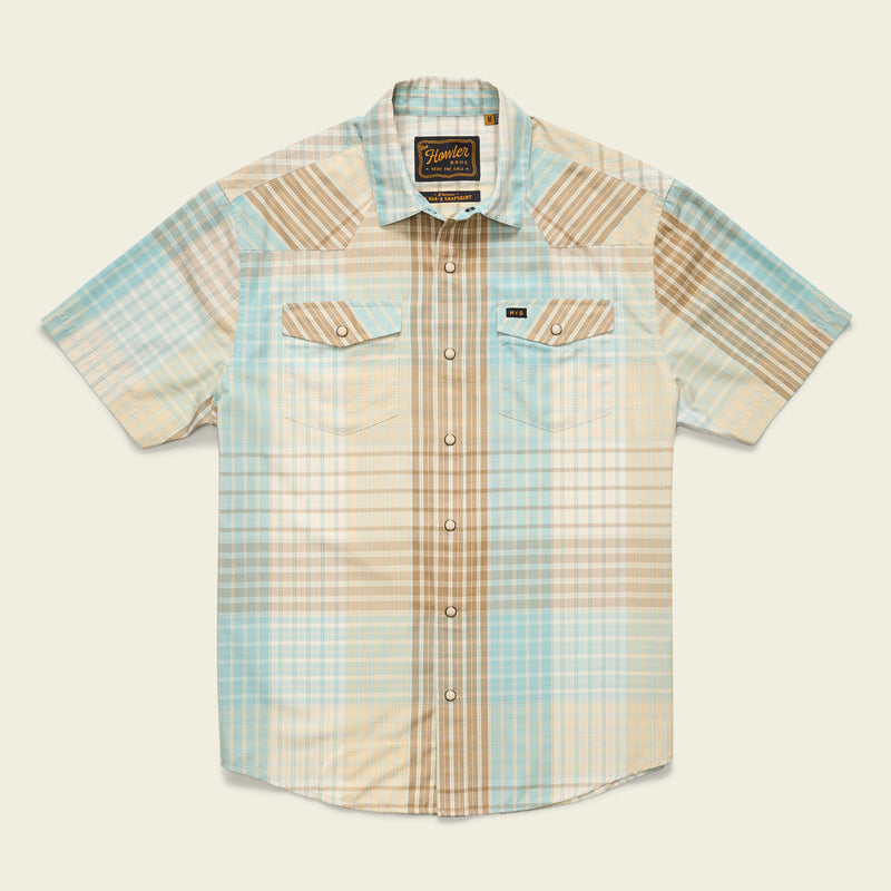 H Bar B Snapshirt - Cottage Plaid: Seafoam