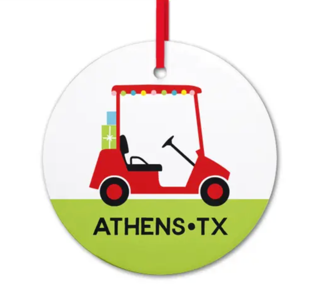 Athens Golf Cart Ornament