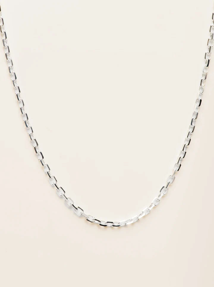 ABLE Textured Beveled Chain Necklace