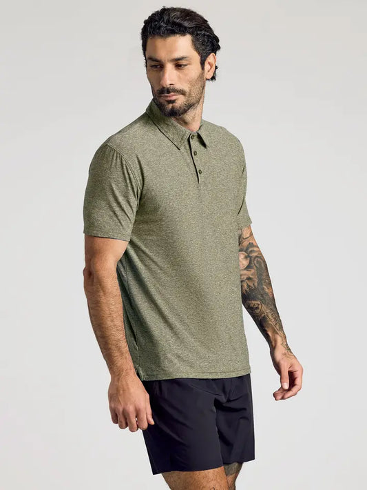 Men's Active Polo - Military Green