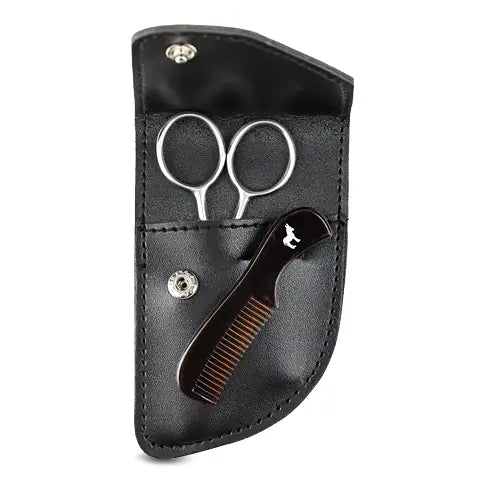 Beard Care Comb & Scissors Kit