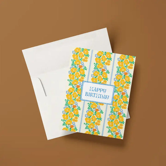 Poppy Happy Birthday A2 Greeting Card