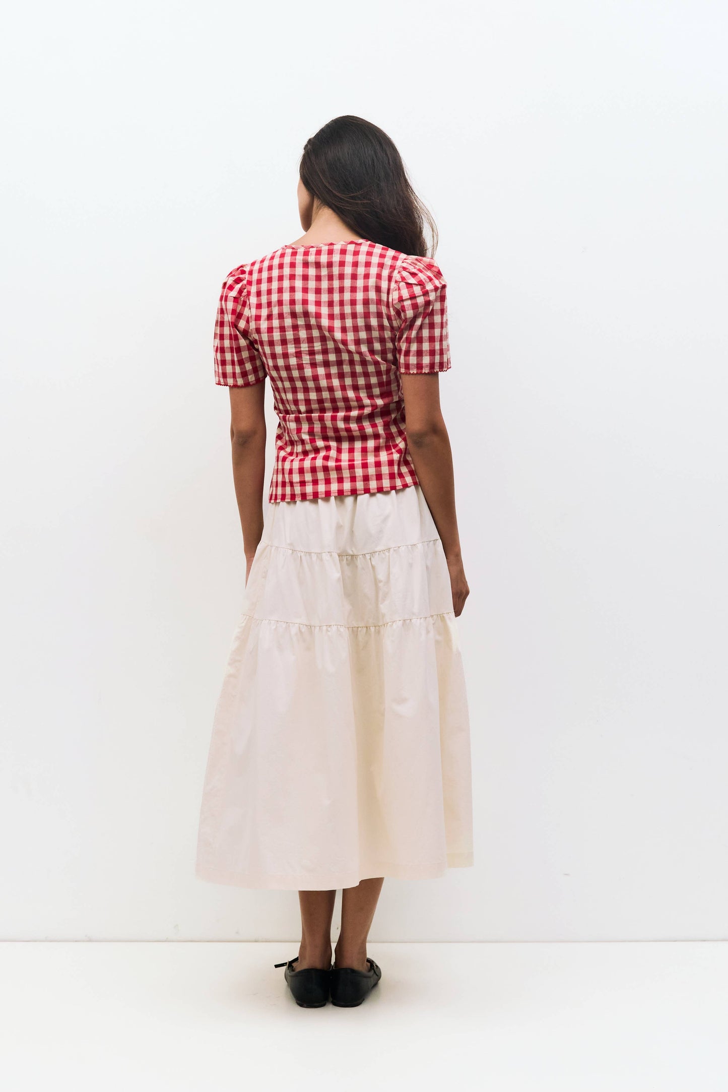 The Bridget Top | Gingham Tie Front Blouse