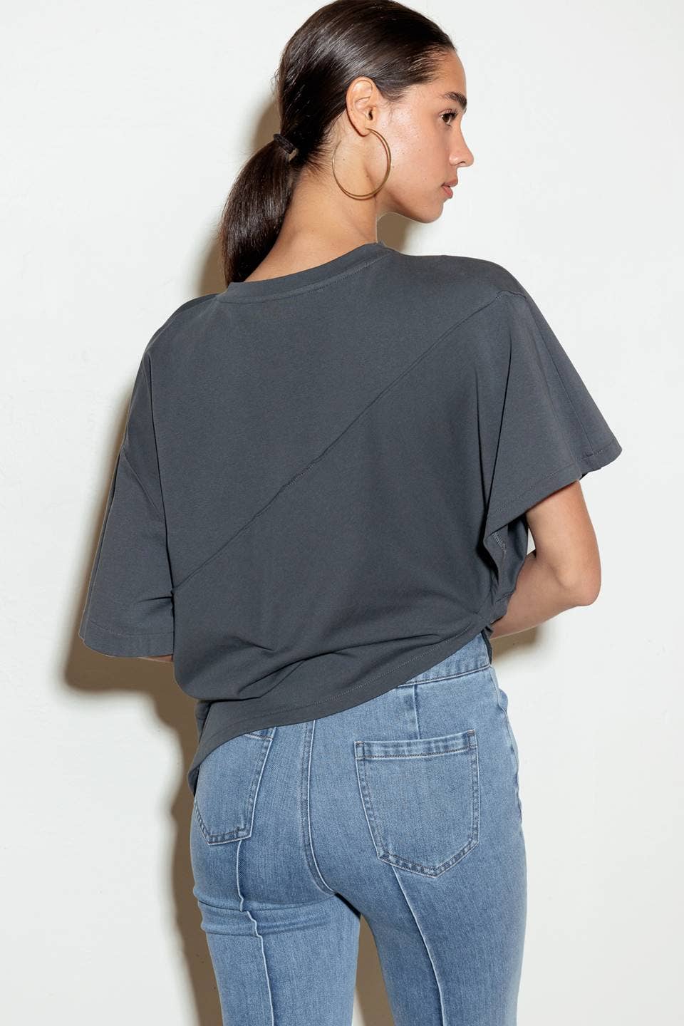 Asymmetric Hem Tee Shirt